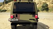 Jeep Wrangler 1986: Vojska Srbije | Serbian Army [ADD-ON | HQ]