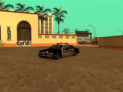 Cutscene Los Santos Police Car