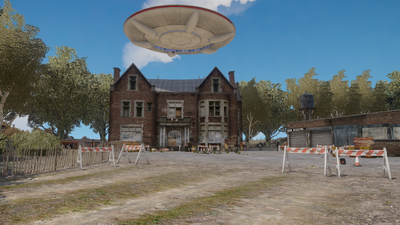 UFO Over Abandoned House