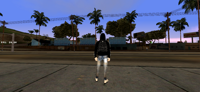 Skin Áo Hoodie Đen Đeo Balo For Mobile